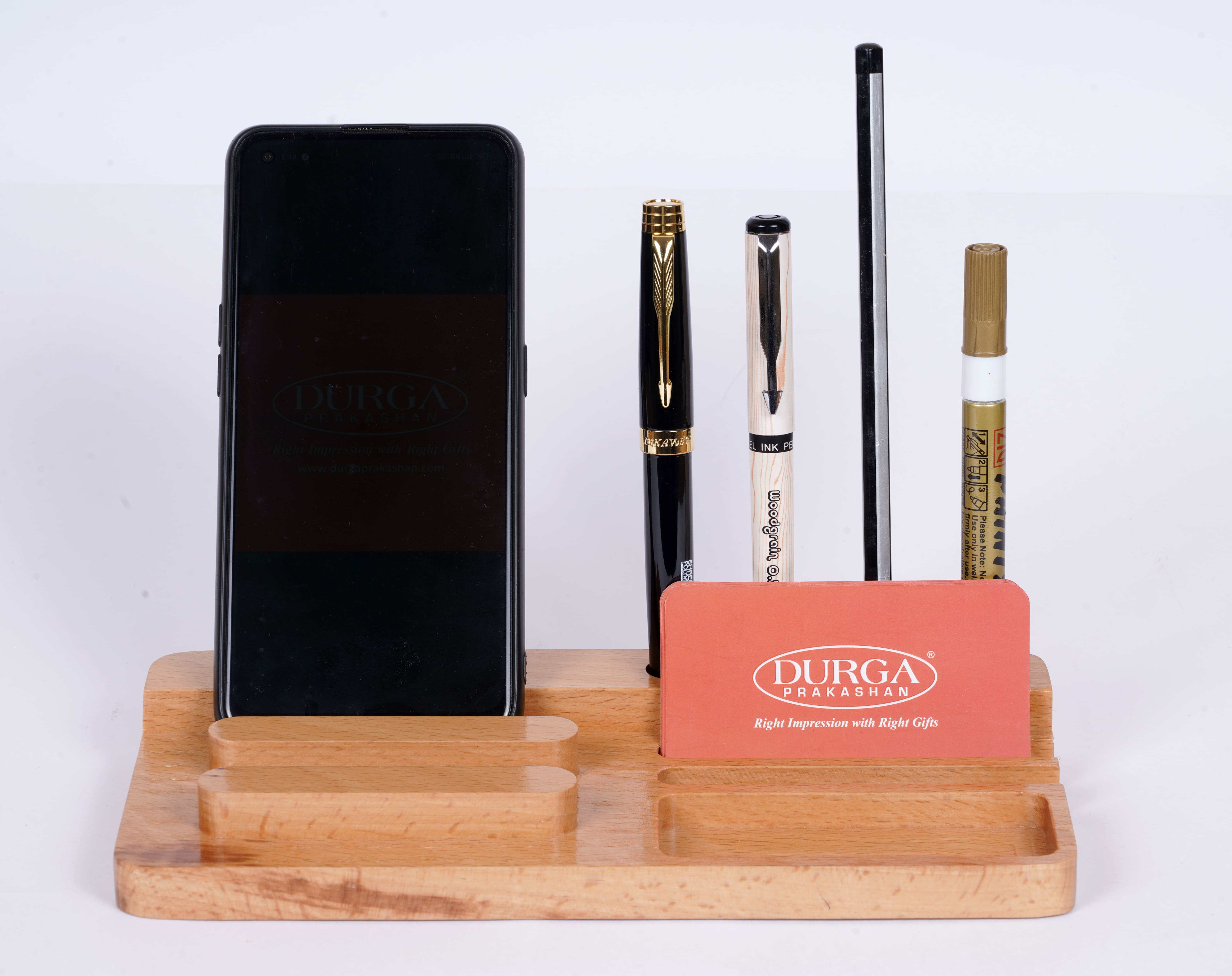 Premium Wooden Pen with Mobile Stand